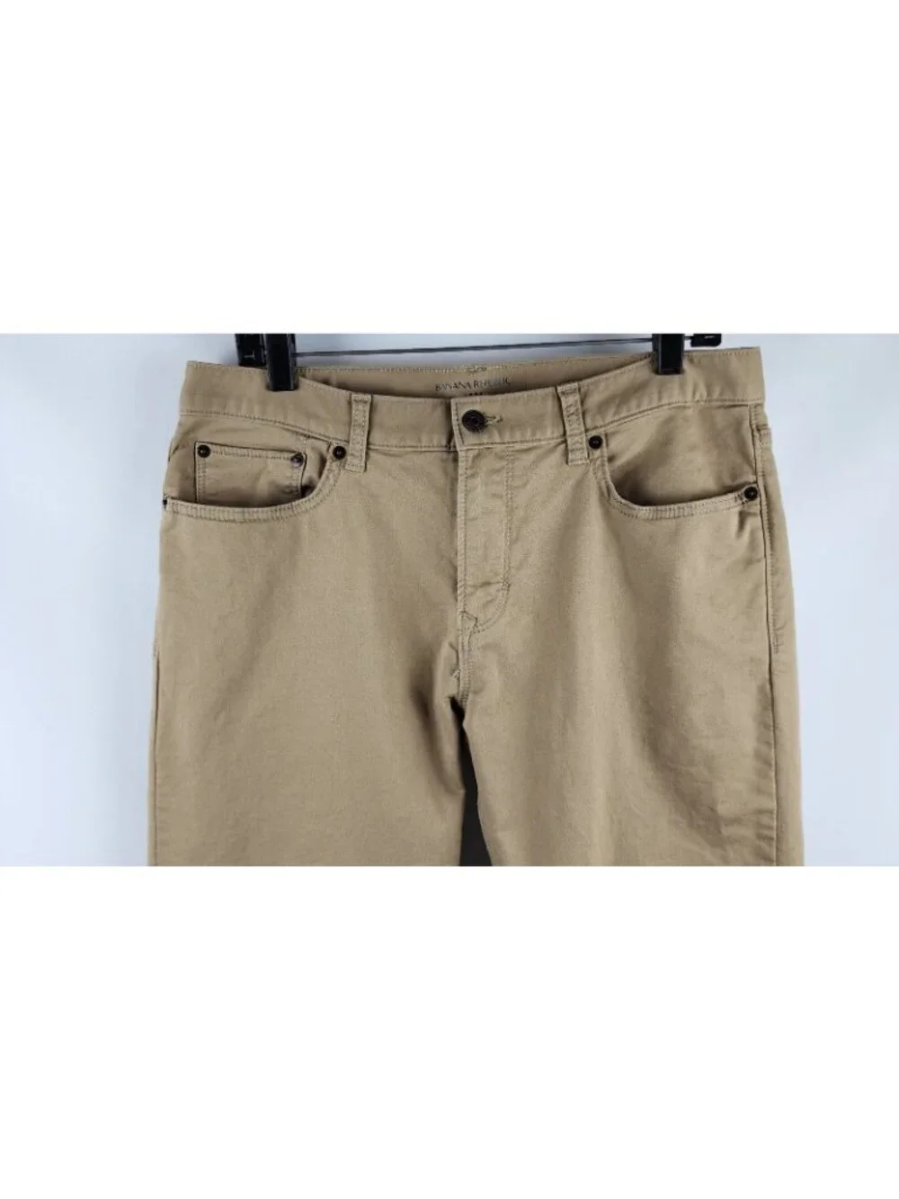 Banana Republic Pants Mens 33x33 The Traveler Workwear Khaki Slim Fit Tan